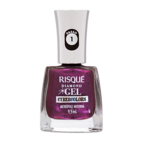 ESMALTE RISQUE DIAMOND GEL CYBERCOLORS NU 1UN METROPOLE NOTURNA