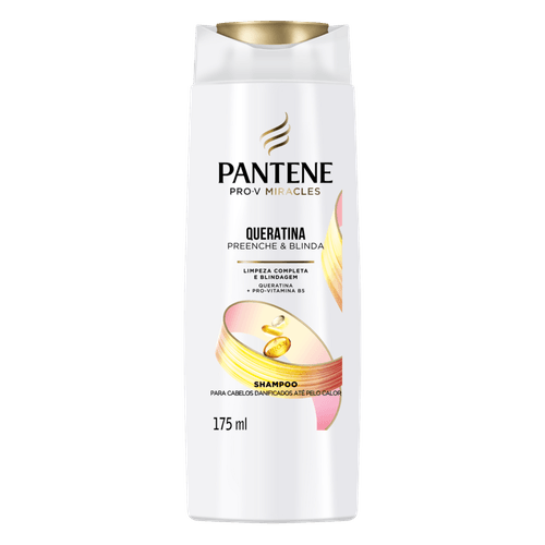 Shampoo Queratina e Pro-Vitamina B5 Pantene Pro-V MIracles Queratina Preenche & Blinda Frasco 175ml