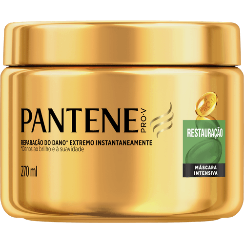 Máscara de Tratamento Intensiva com Pérolas Solúveis & Aminoácido Pantene Pro-V Restauração Pote 270ml